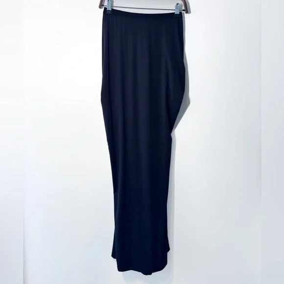 Kiki de Montparnasse Revolve Echauffe Black Ruched Jersey Maxi Skirt Small NWT